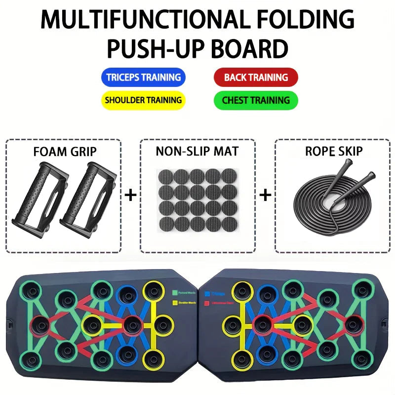 Portable Multifunctional Push-Up Board | Foldable Fitness Trainer for Chest, Arms & Core