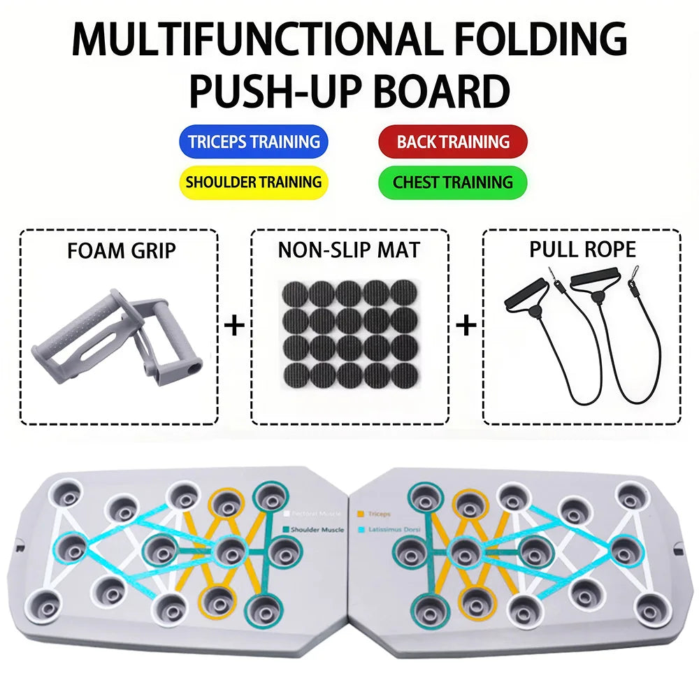 Portable Multifunctional Push-Up Board | Foldable Fitness Trainer for Chest, Arms & Core