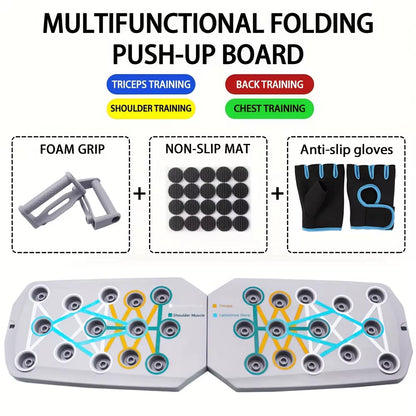 Portable Multifunctional Push-Up Board | Foldable Fitness Trainer for Chest, Arms & Core